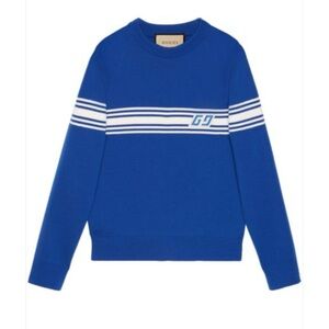 Gucci knit wool sweater with GG logo size large made in Italy